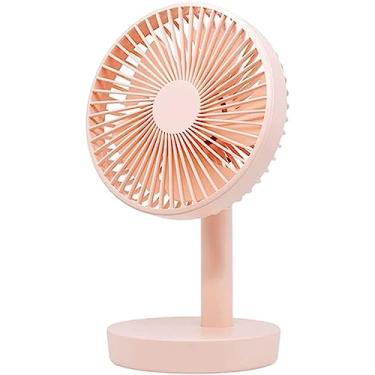 Imagem de Ventilador de mesa com 4 configurações de velocidade, ventilador de mesa automático, ventilador de mesa de 4000 mAh, recarregável por USB, portátil, pequeno ventilador silencioso (A)