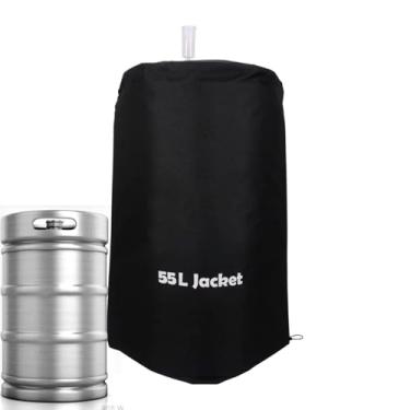 Imagem de Capa superior para torre de cerveja - isolamento térmico de torre de cerveja, tecido Oxford preto, capa protetora à prova d'água à prova de poeira com zíper para casa, ambientes externos internos