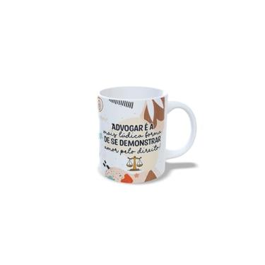 Imagem de Caneca de Cerâmica Branca 325ml, Tema Profissões, Design Colorido (17865)