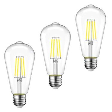 Imagem de Lâmpada LED Edison vintage regulável, lâmpada Edison vintage antiga de 40 W, lâmpada E26 lâmpada LED 450 Lumens branco natural 4000K, pacote com 3