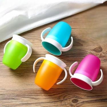 Imagem de Copo Infantil 360° Antivazamento com Alças – Copo de Treinamento para Bebê 200ml Livre de BPA (PINK)