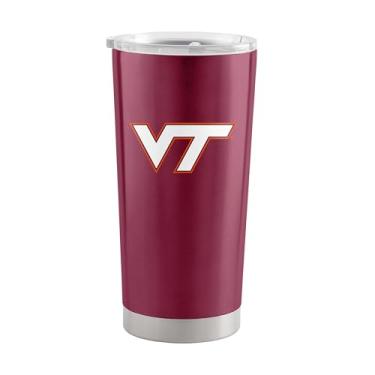 Imagem de Logo Brands NCAA Virginia Tech Hokies Game Day 590 ml Copo de aço inoxidável – Caneca de viagem de parede dupla isolada a vácuo com tampa deslizante, cor do time - mantém as bebidas quentes e frias