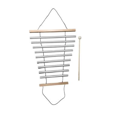 Imagem de menolana Sino de fluxo para meditação com baqueta, instrumento de banho, sino de fluxo tubular, som de tigela de meditação, para casa, escritório e ioga, S