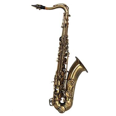 Imagem de Saxofone reto alto grau profissional cor antiga tom polido Saxofone tenor Bb