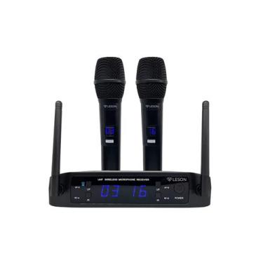 Imagem de Microfone duplo sem fio digital 96 frequências ls916 le son