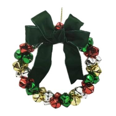 Imagem de UGPLM Guirlanda de Natal com Sino e Laço, Decoração Natalina para Janela, Style H