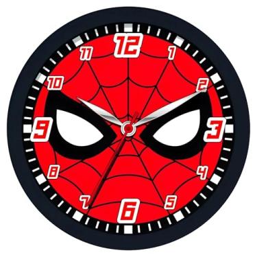 Imagem de Accutime Relógio de parede com logotipo da máscara do Homem-Aranha de 25,4 cm