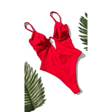 Imagem de Maiô Aylla Meia taça com Aro de Sustentação - Maré Maré Moda Praia, Ve