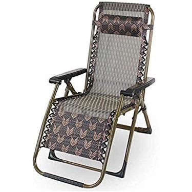 Imagem de YYBOES Espreguiçadeiras leves espreguiçadeiras reclináveis para espreguiçadeiras de jardim ao ar livre cadeira reclinável de jardim espreguiçadeira portátil de balanço cadeira de praia dobrável, pré D