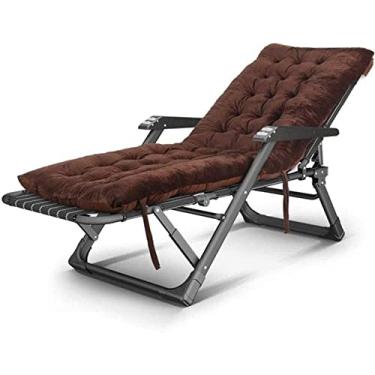 Imagem de YYBOES Cadeira dobrável reclinável acolchoada para pátio, espreguiçadeiras dobráveis, móveis de jardim, espreguiçadeiras, espreguiçadeiras, poltronas reclináveis