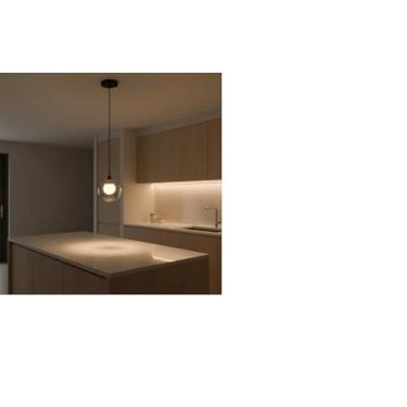 Imagem de Lustre Pendente Jabuticaba, Luminária de Teto Globo Vidro Duplo 12cm, 110/220V (Transparente)