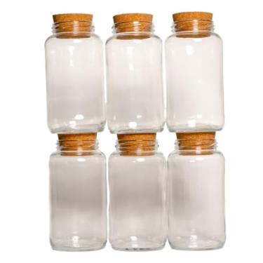 Imagem de Kit Pote de Vidro com Tampa Rolha 830ml | Armazenamento | Mantimentos(6 Potes com Rolha)