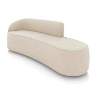 Imagem de Sofá 4 Lugares Orgânico 220 cm Morgan Suede Bege D03 - D'Rossi