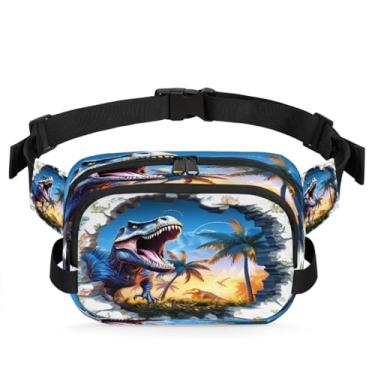 Imagem de Pochete de praia de areia preta pôr do sol para mulheres e homens com alça ajustável, bolsa transversal, bolsa de peito, bolsa tiracolo, Cor 17