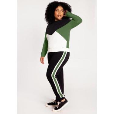 Imagem de Conjunto Plus Size em Moletom com Recortes-Feminino