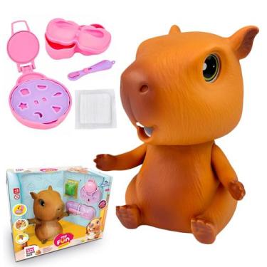Imagem de Boneco Capivara My Fun Poo Come E Faz Caquinha Massinha Interativa Com