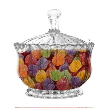 Imagem de Pote De Vidro Para Balas Doces Potiche Bomboniere Baleiro - City Glass