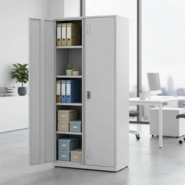 Imagem de Armário de aço Montável com 4 Prateleiras 190 x 80 x 40 cm