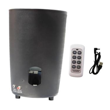 Imagem de Zxpjkyu Máquina de Bolas Robótica para Tênis de Mesa com Capacidade para 80 Bolas, Lançador Automático, Controle Remoto E Bateria, em Estrutura Metálica, Idea, Preto