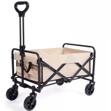 Imagem de Carrinho Para Transporte Dobravel Camping Pesca Compra Multifuncional 100kg