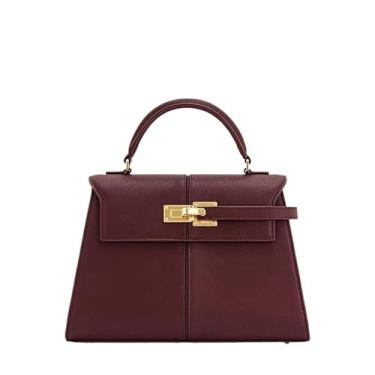 Imagem de IENYU Bolsa feminina Elise Designer Fashion 2025 nova bolsa borgonha grande bolsa transversal quadrada bolsa feminina de alta qualidade, Vinho tinto, One Size