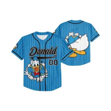 Imagem de Camisa De Beisebol Estampada Mickey Friends Para Crianças, Jovens E Ad