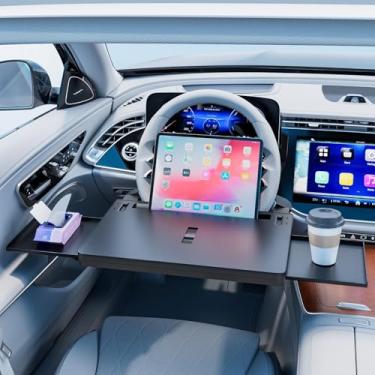 Imagem de QRabbit Bandeja extensível para volante de carro, mesa de volante para carro, laptop, volante para SUVs, caminhões e vans grandes (bandeja de volante)