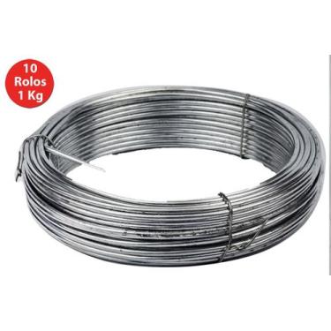 Imagem de Arame Liso Galvanizado N12 Beltools 2,76mm 10 Rolos 1Kg