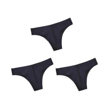 Imagem de Calcinhas De Biquíni Brasileiras Femininas Pacote Com 3 Peças Em Seda 