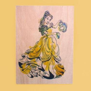 Imagem de Quadro Bela Princesa Disney Aquarela - Desembrulha