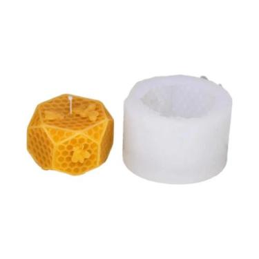 Imagem de Molde De Silicone Em Forma De Colmeia 3D Para Fazer Velas De Abelha DI