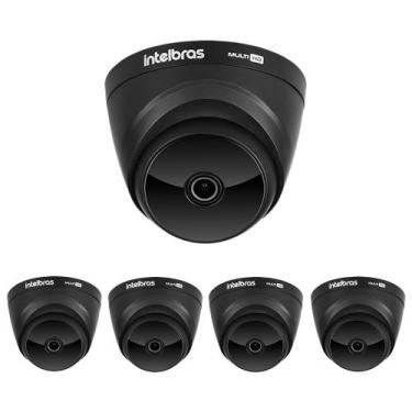 Imagem de Kit 5 Câmeras Multi HD 2 Megapixels 20m VHD 1220 D BLACK Intelbras