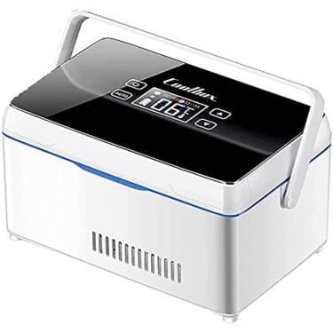 Imagem de Resfriador De Insulina Portátil USB Refrigerado, Refrigerador De Insulina Portátil De Grande Capacidade, Caixa Refrigerada Com Bastão Portátil Pode Conter 6-9 Canetas De Injeção,2 * Bateria,Collec