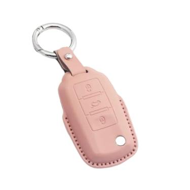 Imagem de Capa de couro para chave de carro, capa up keyless fob compatível com vw beetle caddy eos golf jetta polo scirocco tiguan touran(B1)