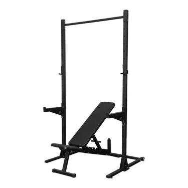 Imagem de Rack Agachamento Com Banco Regulável Supino Musculação-Unissex
