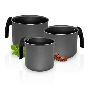 Imagem de Conjunto de Fervedor Canecão Leiteira Premium Antiaderente - Alumínios