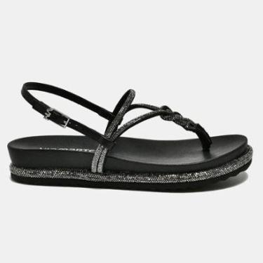 Imagem de Papete Feminino Via Marte Strass 101-005-02 Preto - PRETO 36-Feminino