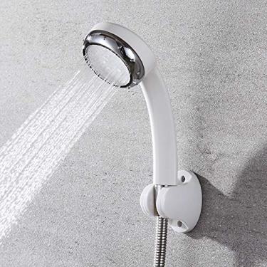 Imagem de AkosOL Chuveiro de mão de mão chuveiro preto de mão banheiro banheiro economia de água única função não ajustável chuveiro abs chuveiro