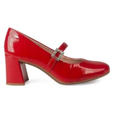 Imagem de Sapato Dakota Salto Bloco D0282 Feminino Vermelho-Feminino