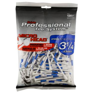 Imagem de Pride Professional Tee System 3-1/4" Camiseta de golfe branca micro cabeça de madeira, 135 unidades