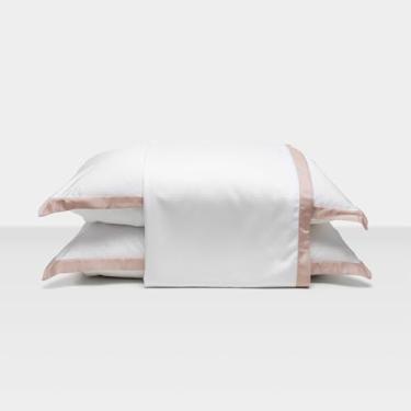 Imagem de Artelassê Jogo de Lençol Queen Bamboo Color Branco/Rosa