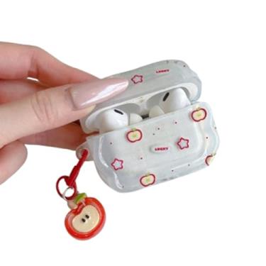 Imagem de QYFZXLV Linda capa para Airpods Pro 3 com chaveiro (2025), design adorável para mulheres, meninas, meninos, capa de fone de ouvido Kawaii para Airpod Pro 3ª geração (Apple)