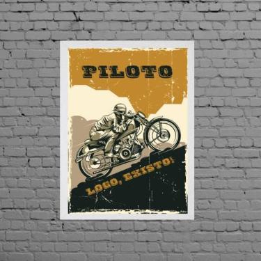 Imagem de Quadro Frase Piloto Logo Existo 33X24Cm - Branca