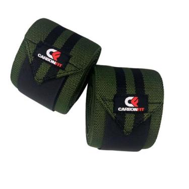 Imagem de Par Cotoveleira De Compressão Esporte Academia Fit Carbonfit, Verde