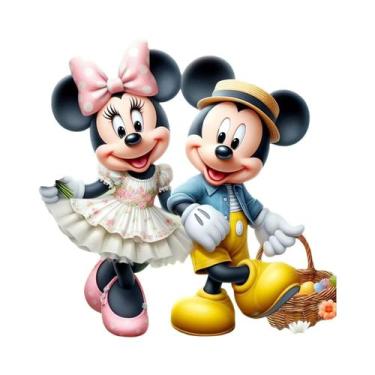 Imagem de Pintura Em Diamante Disney Mickey Minnie, Arte Em Mosaico Completo Red