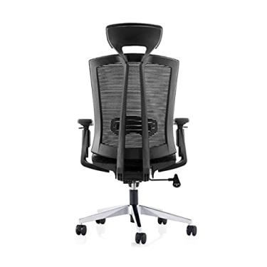 Imagem de Cadeira de computador cadeira de escritório de lazer para casa cadeira executiva sênior poltrona de elevação da cintura cadeira de malha para pessoal (cor: preto tamanho: 64,564,5124 cm)