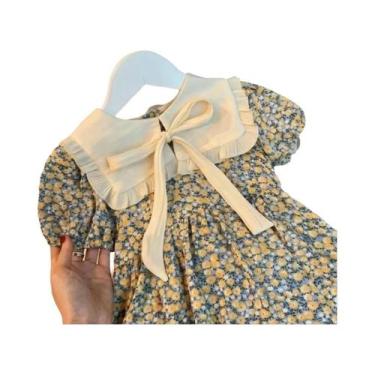 Imagem de Vestido Floral De Verão Para Meninas, Estiloso E Casual, Vestido Infan