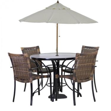 Imagem de Conjunto De 4 Cadeiras Ascoli E Mesa Com Ombrelone Argila