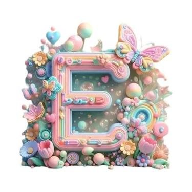 Imagem de Pintura Em Diamante Com Alfabeto De Borboletas, 26 Letras, Mosaico De 