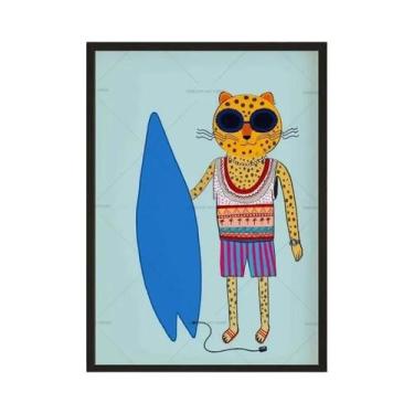 Imagem de Pintura Em Tela De Praia Tropical, Verão, Vinho E Lagosta, Arte De Con